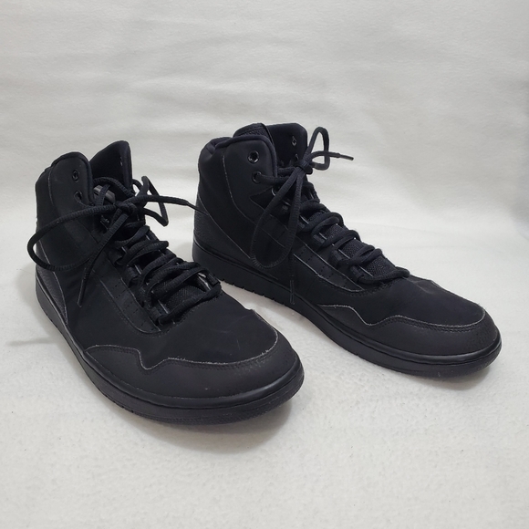 Jordan Executive Solid Black Mid Top Sneakers - Picture 1 of 6
